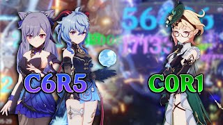 NEW 48 Abyss Floor 12 C6R5 Ganqing feat Emilie  BurningMelt Ganyu x Hypercarry Keqing [upl. by Uol]