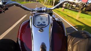 Star Roadliner  Yamaha XV1900 Midnight Star  motorcycle ride HD with stereo sound [upl. by Donoho]