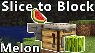 AutoCraft Melon Slice to Blocks  Minecraft 121 [upl. by Tivad]