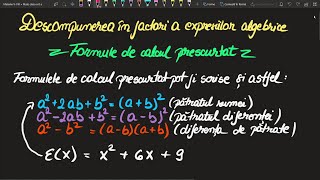 Formule de calcul prescurtat calcul algebric in r exercitii clasa a 8 a matematica expresii [upl. by Ahsenal86]