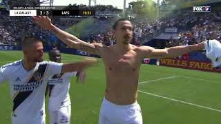 Zlatan Ibrahimovic scores FIRST EVER MLS goal for LA Galaxy [upl. by Ynove]