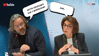 Aymeric Caron ridiculise Rachida Dati commission denquête concernant la dette de l’audiovisuel [upl. by Irahs49]