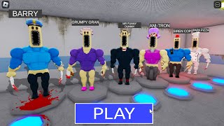 New Update Escaping from EXE MUSCLE BARRYS PRISON RUN Obby Roblox All Bosses Walkthrough FULL GAME [upl. by Soirtimid989]