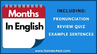 Months in English  Pronunciation and Quiz [upl. by Catharine]