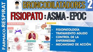 CORRELACIÓN Farmacología y Fisiopatología ASMA EPOC MECANISMOS DE ACCIÓN FARMACOLÓGICA ESQUEMA 2 [upl. by Amsirak]