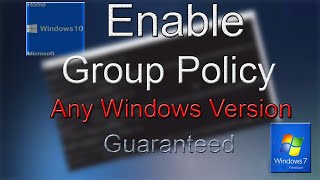 Enable Gpeditmsc in Windows 10 Home [upl. by Elleuqram619]