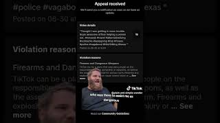 Tiktok AI flagged the OG texline video for firearms It has since been resolved [upl. by Aicela]