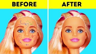 30 AWESOME HACKS FOR YOUR BARBIE DOLLS [upl. by Idham]