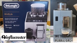 DELONGHI RIVELIA  PEBBLE GREY EXAM44055G  INFLUENSTER  UNBOXING  VOXBOX [upl. by Vastha]