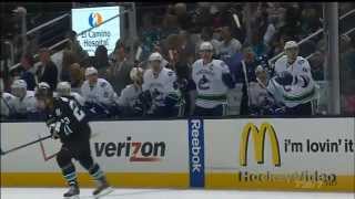 Scott Gomez slashes Jannik Hansen on the bench May 7 2013 [upl. by Sirois583]