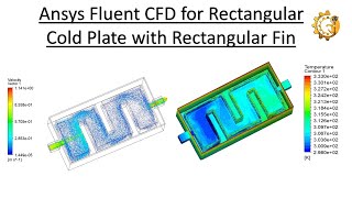 Ansys Fluent CFD for Rectangular Cold Plate with Rectangular Fin [upl. by Aihsas]