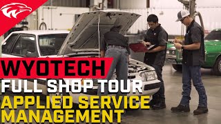 WyoTech Shop Tour Applied Service Management [upl. by Ydnim]