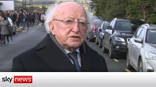 Donegal explosion Irish President speaks after funeral of youngest victim [upl. by Norvil]