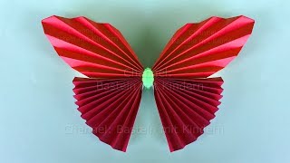 Basteln mit Kindern Einfachen Origami Schmetterling falten mit Papier  Geschenke selber machen [upl. by Airetak]