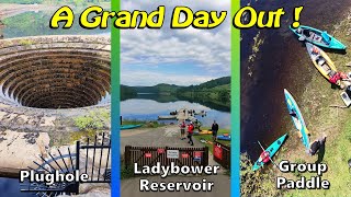 Ladybower Reservoir  Aquaglide Deschutes Inflatable Kayak  Group Paddle [upl. by Yeruoc]