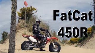 Home built FatCat450R Project Honda crf 450 fat UTV tires Big Wheel Fatcat DIY fat tire motorcycle [upl. by Bentley]