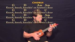 Knocking On Heavens Door Bob Dylan Ukulele Cover Lesson with ChordsLyrics [upl. by Neirrad]