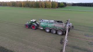 Slurry driving with Fendt 939 with Samson PG II 27 Örmatofta Maskinstation Sweden [upl. by Amaras]