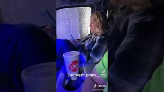 Car wash prank prank funnyvideo relationship love funny marriedlife [upl. by Akemyt]