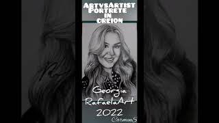 Arta portrete desenate in creion de fetița mea Georgia Rafaela♥️ portret handmade artwork art [upl. by Harberd]