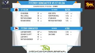 Victorian Premier Cricket  Kookaburra Mens Firsts  Rd18  Fitzroy Doncaster v St Kilda  Day 1 [upl. by Idnal]