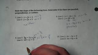 Parallel and Perpendicular Slope Notes Part 3 [upl. by Ibbob]