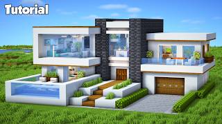 Minecraft How to Build a Modern House Tutorial Easy 44  Interior in Description [upl. by Marysa]