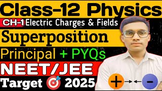 Electric Charges amp Fields  Principal of Superposition Class 12th Physics Chapter1 NEETJEE Mains [upl. by Esilrahc]