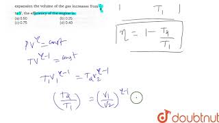 A monoatomic ideal gas is used in a carnot engine as the working substance If during the [upl. by Lesiram]