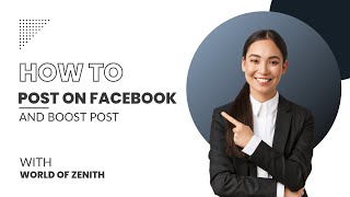 How to post on Facebook and boost the post  World Of Zenith  AimanNawazwm1ys [upl. by Marshall]