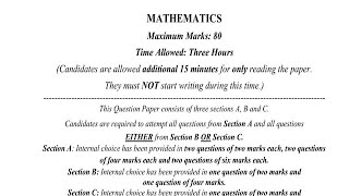 ISC MATHS SPECIMEN QUESTION PAPER 2024 FULL VIDEO SOLUTION PART 1 [upl. by Netsoj]