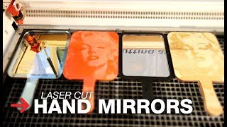 Laser Cut Hand Mirror  Laser Cut Mirror Acrylic  Mirrored Acrylic [upl. by Arvin]