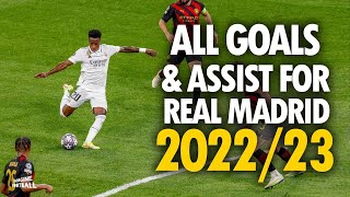 Vinicius Junior  All Goals and Assists For Real Madrid so far  202223 [upl. by Silliw]