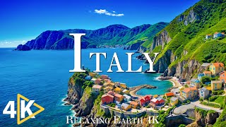 FLYING OVER ITALY 4K UHD Amazing Beautiful Nature amp Relaxing Music [upl. by Nnyltak]