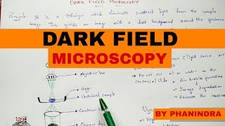 Dark field microscopy  Principle  Working  Precautions and uses [upl. by Sevart]