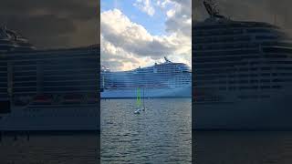 MSC Cruise Ship Leaving Southampton International Port during Boat Show  Cruising News [upl. by Tremann]