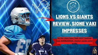 Lions Vs Giants REACTION And REVIEW Sione Vaki Issac Ukwu SHOW OUT [upl. by Aij10]