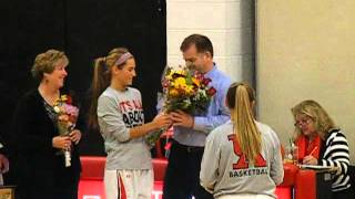 Ursuline Academy Senior Night 2013  Mary Abram amp Brenna Williams Are Honored [upl. by Thia]