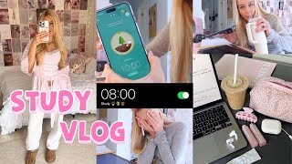 8 AM PRODUCTIVE STUDY VLOG am Wochenende  MaVie Noelle [upl. by Ennagem]