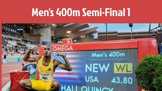 WATCH Mens 400m semifinal 1 List amp Stats  Paris 2024 Olympics [upl. by Subak167]