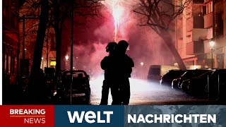 BERLIN SilvesterAusschreitungen Böller und Raketen auf Polizei Über 300 Festnahmen  WELT Stream [upl. by Becca]