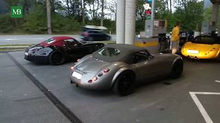 Wiesmann GT MF  At a Petrol Station in Tirol [upl. by Dlareme252]