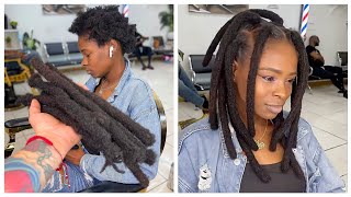 Locs To Wicks Transformation  Womens Hairstyle  Wicks By Val Tuffcuts [upl. by Adnahcir]