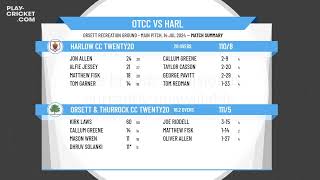 Orsett amp Thurrock CC Twenty20 v Harlow CC Twenty20 [upl. by Millwater565]