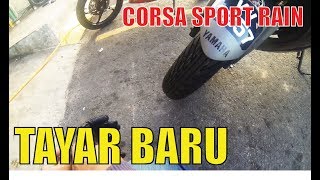 Yamaha R25 Tukar Tayar Corsa Sport Rain [upl. by Burke]