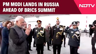 PM Modi News Today  PM Modi Lands In Russia Ahead Of BRICS Summit [upl. by Ettelohcin]