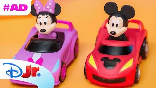 AD  Mickeys Ready to Race Garage Playset Toy Play 🏎️  Mickey Mouse  disneyjr [upl. by Fernanda]