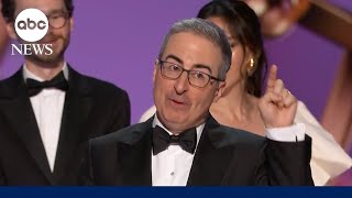 John Oliver pays tribute to his late dog in Emmys acceptance speech [upl. by Flannery]