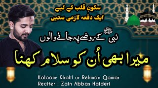 Heart Touching Naat  Nabi ke roze pe jane walo mera bhi unko salam kehna lyrics  Zain Abbas Haider [upl. by Sim]