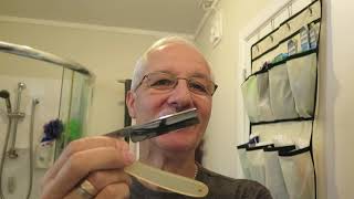 Бритьё Японской опасной бритвой Iwasaki Japanese straight razor shaving [upl. by Mcdade]